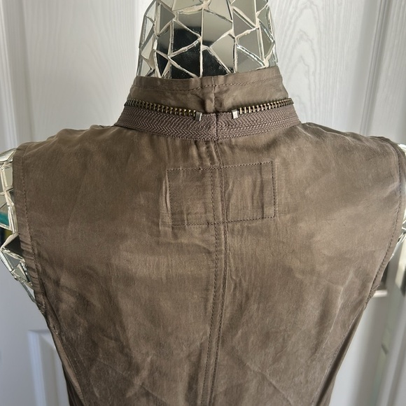 ALL SAINTS PARACHUTE ZEEDA DRESS TAUPE GREEN 10 RARE - Picture 9 of 13